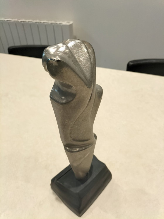 Image 1 of Hoganas Silver Cast Sculpture Signed Brandl