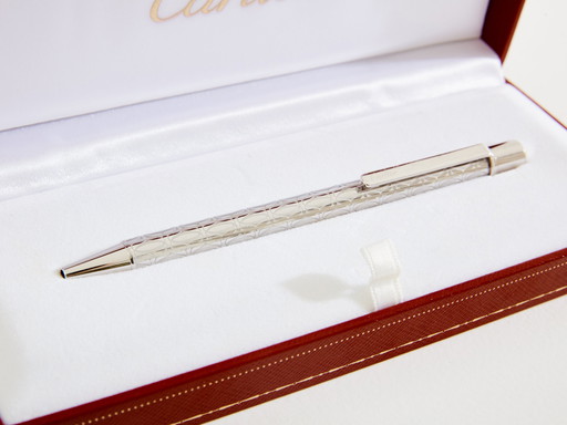 Cartier Must Ii Ballpoint Pen Silver Plated And Palladium 1980S 