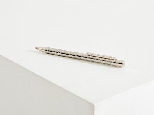 Cartier Must Ii Ballpoint Pen Silver Plated And Palladium 1980S 