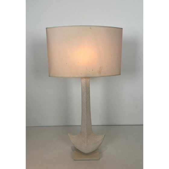 Image 1 of Lampada vintage in ceramica bianca di L. Drummer, Francia 1970