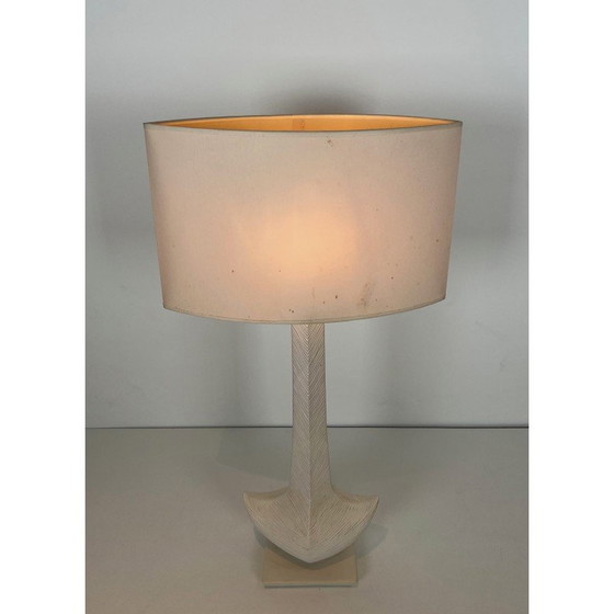 Image 1 of Lampada vintage in ceramica bianca di L. Drummer, Francia 1970