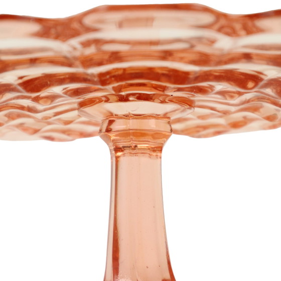 Image 1 of Art Deco Pink Rosaline Cake Dish