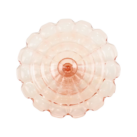 Image 1 of Art Deco Pink Rosaline Cake Dish