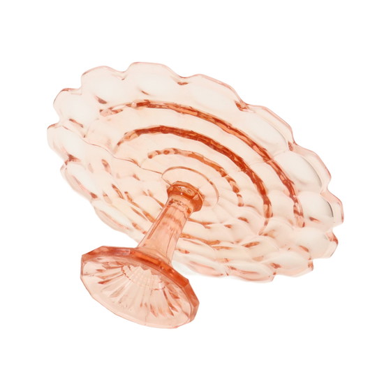 Image 1 of Art Deco Pink Rosaline Cake Dish