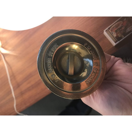 Image 1 of Set of 6 vintage F.W. brass candle holders, Denmark 1960