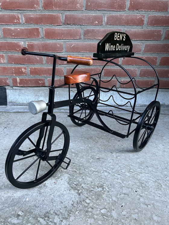 Image 1 of Antique Wine Bottle Holder Tricycle Bicycle