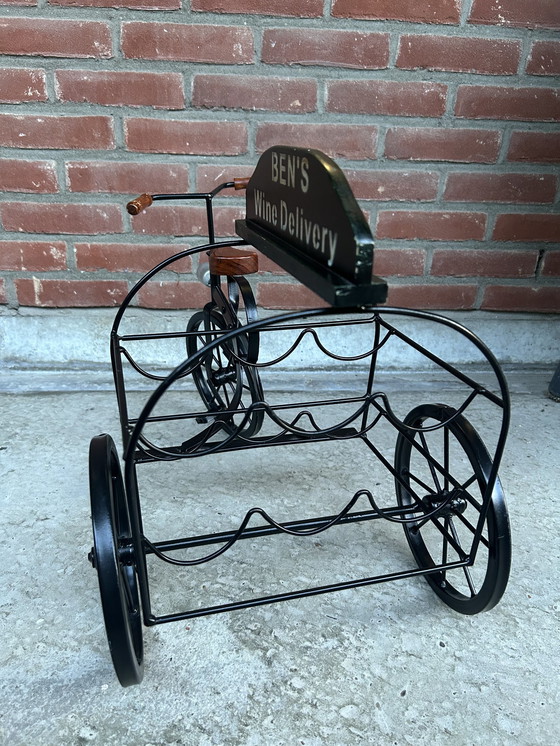 Image 1 of Antique Wine Bottle Holder Tricycle Bicycle