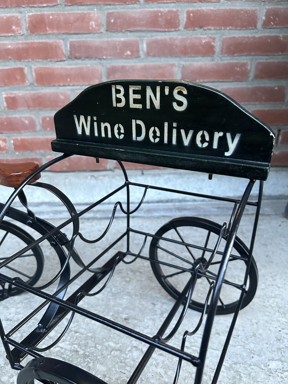 Image 1 of Antique Wine Bottle Holder Tricycle Bicycle