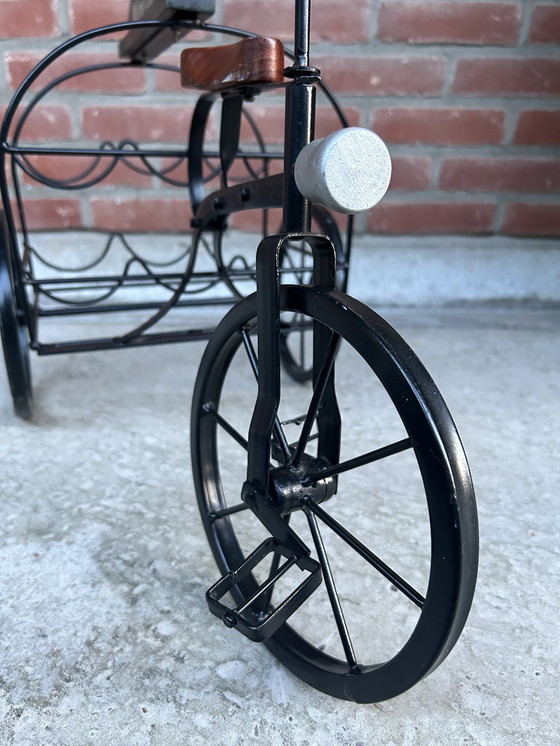 Image 1 of Antique Wine Bottle Holder Tricycle Bicycle