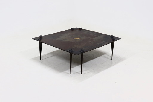 Brutalist Idir Mecibah For Smederij Moerman Belgium Coffee Table