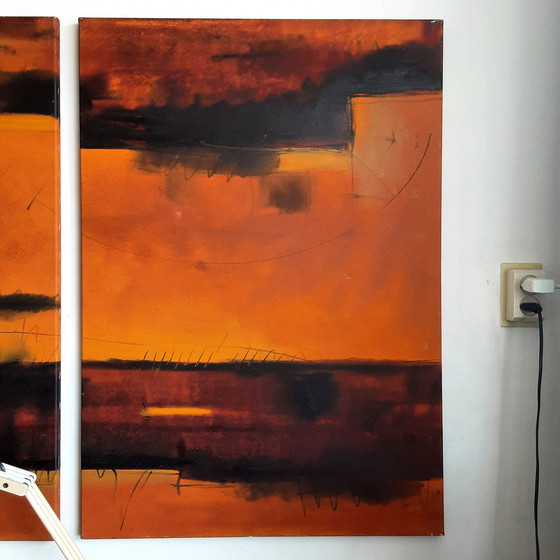 Image 1 of Dário Bosa diptych oil canvas