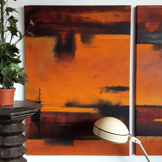 Image 1 of Dário Bosa diptych oil canvas