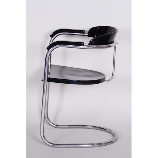 Vintage chrome armchair for Hynek Gottwald, Czechoslovakia 1930