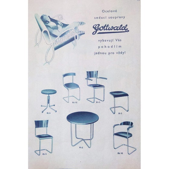 Image 1 of Vintage chrome armchair for Hynek Gottwald, Czechoslovakia 1930