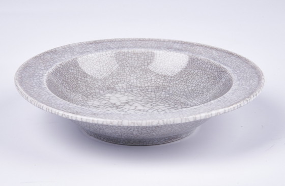 Image 1 of Porcelain plate with Craquele glaze by KPM Berlin