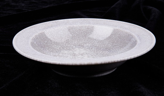 Image 1 of Porcelain plate with Craquele glaze by KPM Berlin