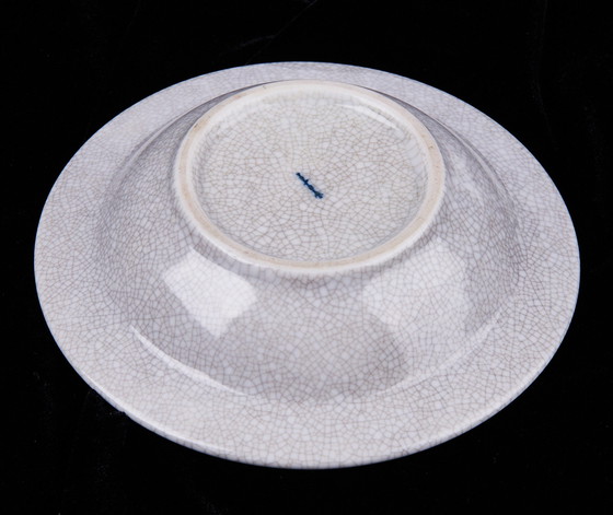 Image 1 of Porcelain plate with Craquele glaze by KPM Berlin