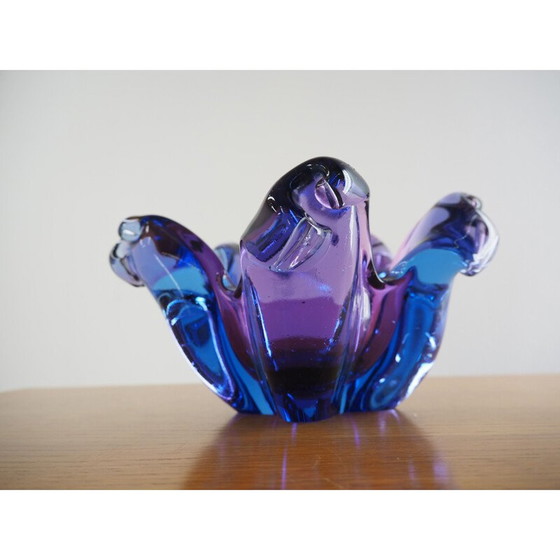 Image 1 of Vintage glass bowl, Czechoslovakia 1950