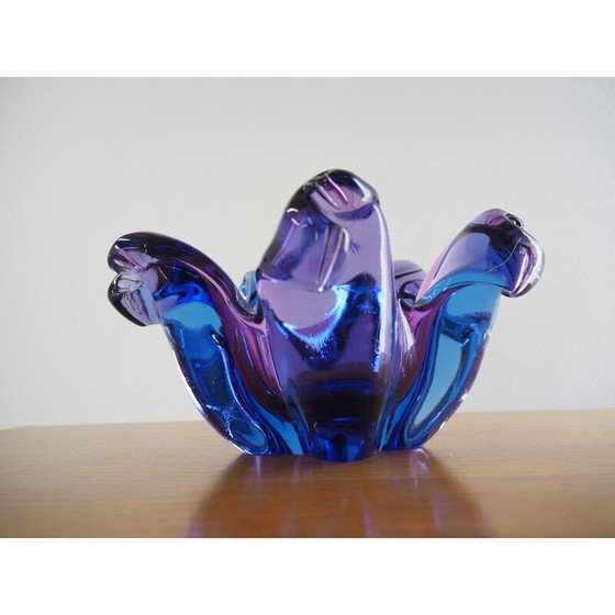 Image 1 of Vintage glass bowl, Czechoslovakia 1950