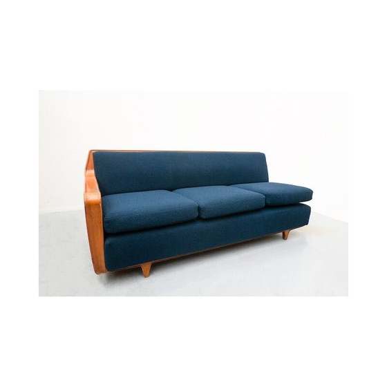 Image 1 of Mid-century blue sofa by Melchiorre Bega, Italy 1950s