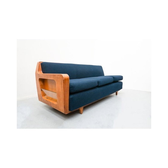 Image 1 of Mid-century blue sofa by Melchiorre Bega, Italy 1950s