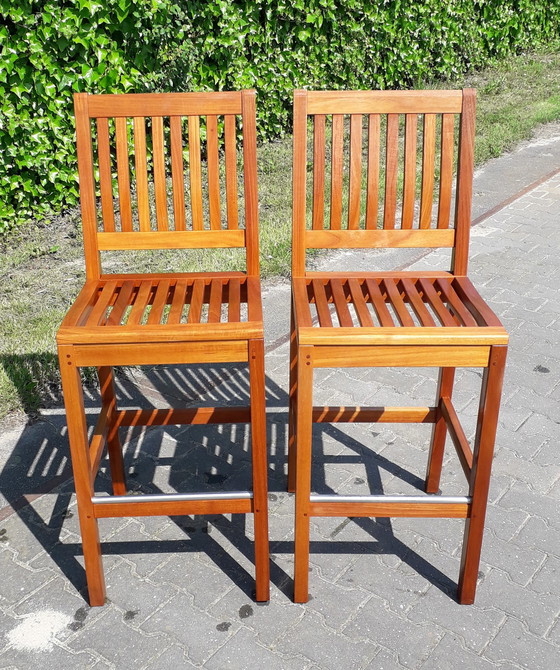 Image 1 of 2 Gloster teak bar chairs