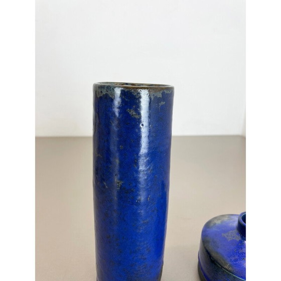 Image 1 of Pair of vintage ceramic vases "Blue" by Gerhard Liebenthron, Germany 1970s