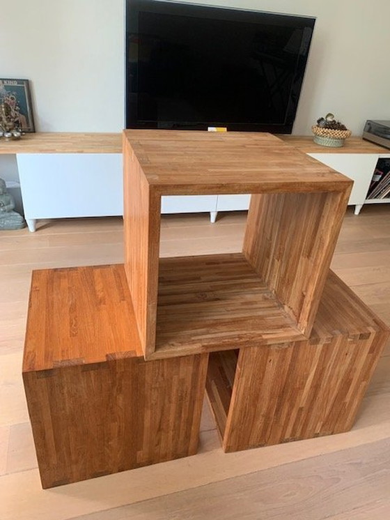 Image 1 of 4x Identical Cubist Side Tables Tree Cycle Emi