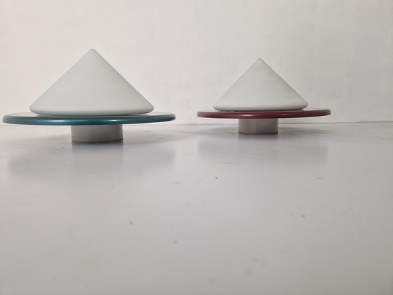 Image 1 of Two Postmodern Cone Shaped Lamps