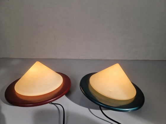 Image 1 of Two Postmodern Cone Shaped Lamps