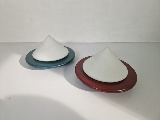 Image 1 of Two Postmodern Cone Shaped Lamps