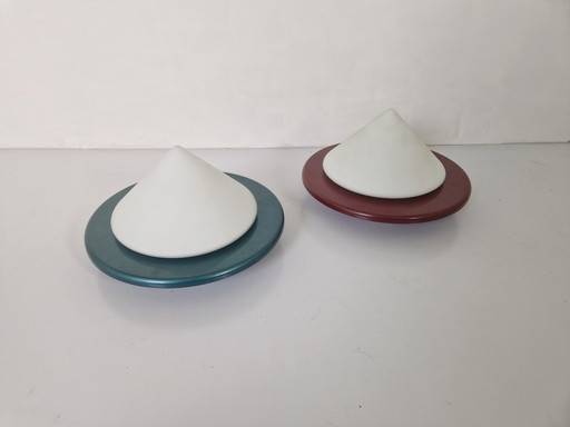 Two Postmodern Cone Shaped Lamps