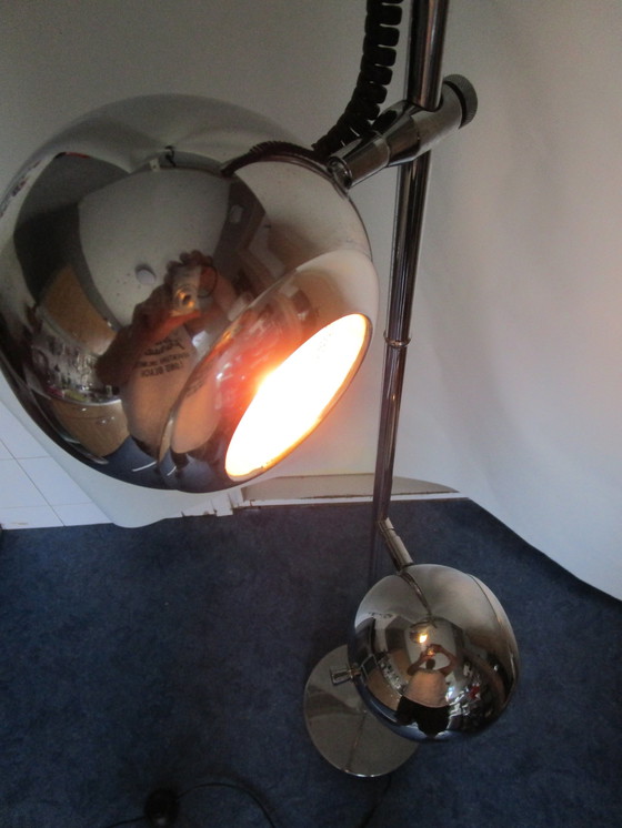 Image 1 of Seventies Chrome "Eyeball Lamp