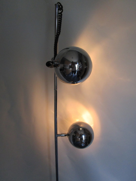 Image 1 of Seventies Chrome "Eyeball Lamp