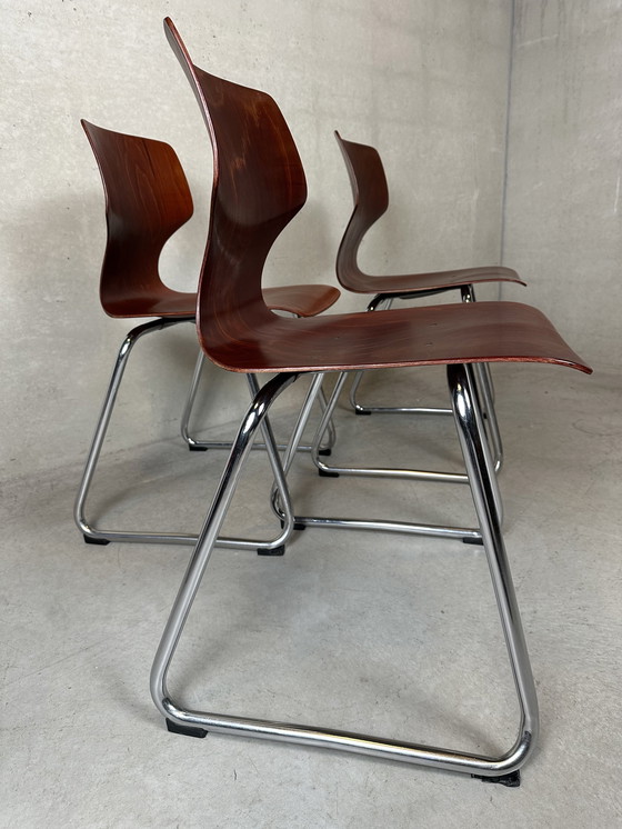 Image 1 of 3X Pagholz Flötotto Chairs - Brown