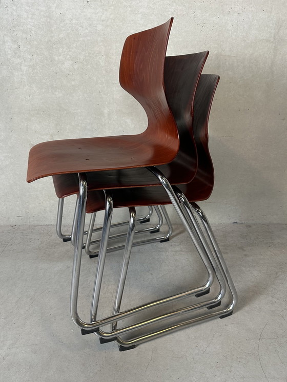 Image 1 of 3X Pagholz Flötotto Chairs - Brown