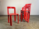 Set of 4 vintage chairs Bruno Rey Kusch & Co 1970s design new lacquered