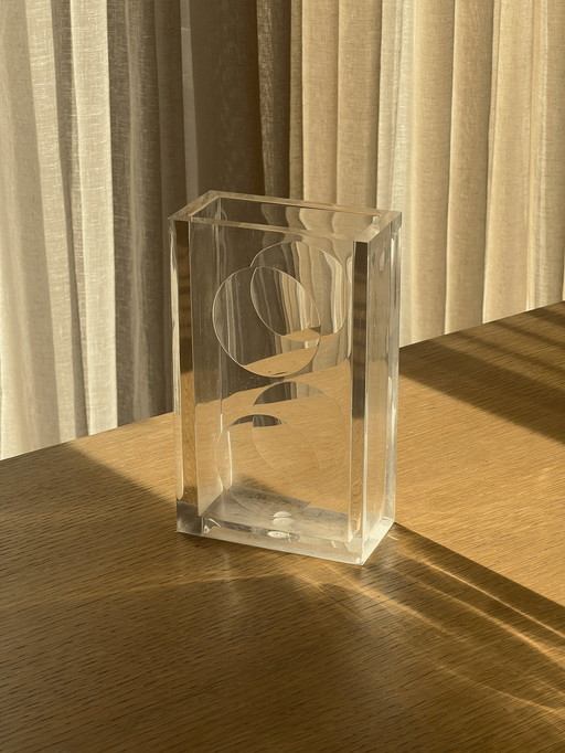 Vintage Rare 70S Lucite Guzzini Vase