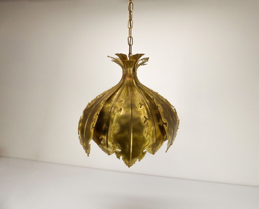 Brutalist Brass Pendant Svend Aage Holm Sørensen 1960