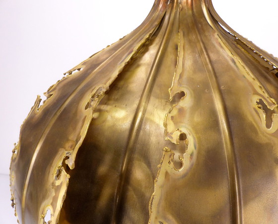 Image 1 of Brutalist Brass Pendant Svend Aage Holm Sørensen 1960