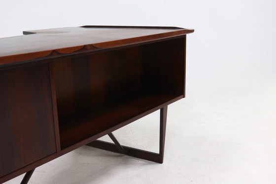 Image 1 of Vintage Peter Løvig Nielsen For Hedensted Møbelfabrik Denmark Boomerang Desk 