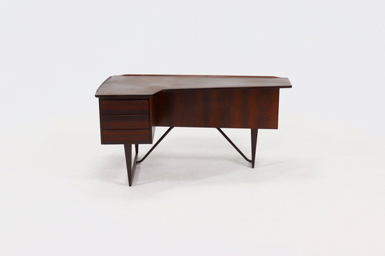 Image 1 of Vintage Peter Løvig Nielsen For Hedensted Møbelfabrik Denmark Boomerang Desk 