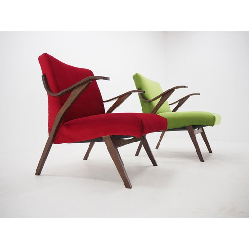 Pair of vintage armchairs by Tatra Pravenec, Czechoslovakia 1960