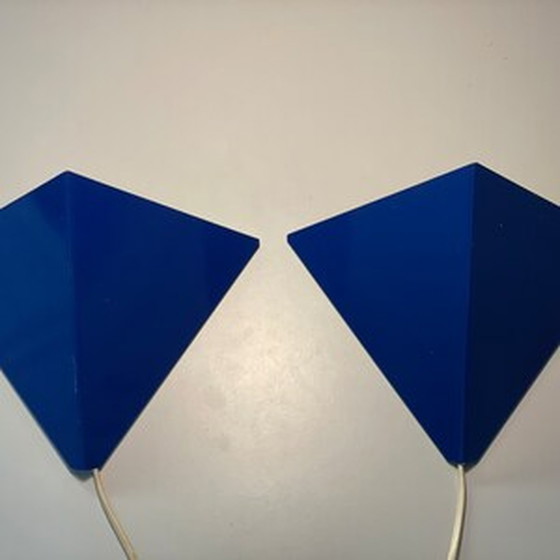 Image 1 of 2x Rare 70s Danish Wall Lamps by Horn Denmark