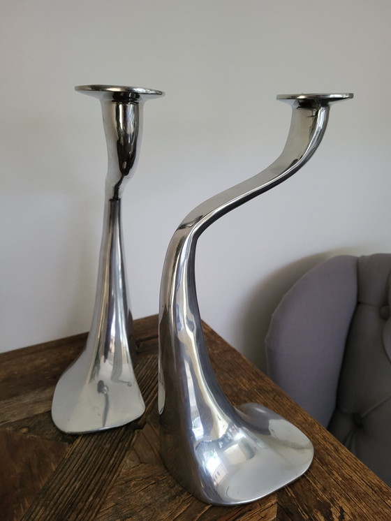 Image 1 of 2x Driade candlesticks by Xavier Lust