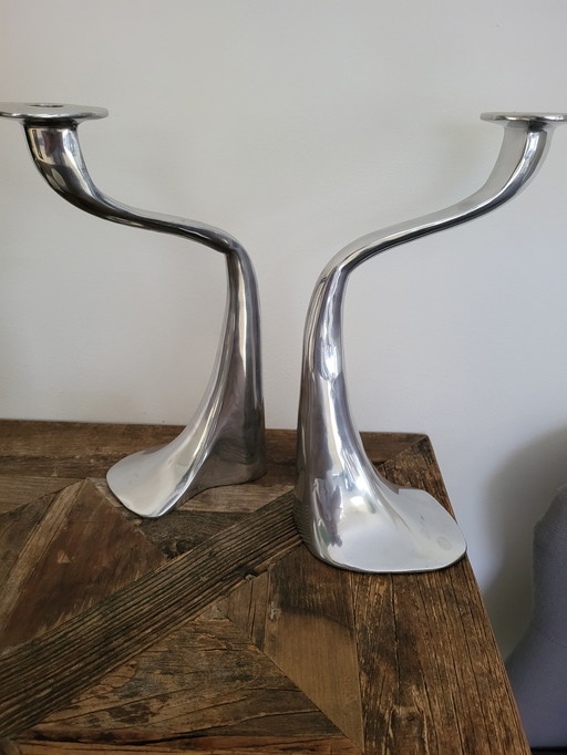 2x Driade candlesticks by Xavier Lust