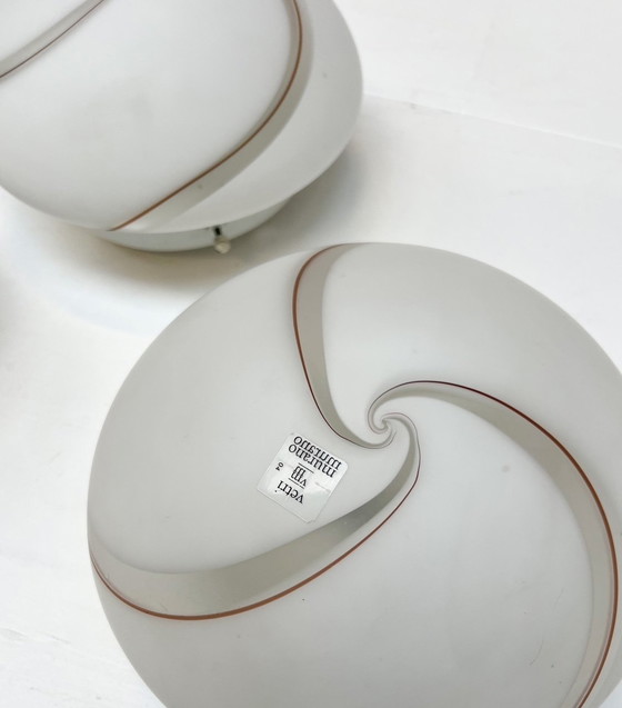 Image 1 of Conjunto de 3 lámparas de techo o de pared de Murano de Vetri VM, años 60