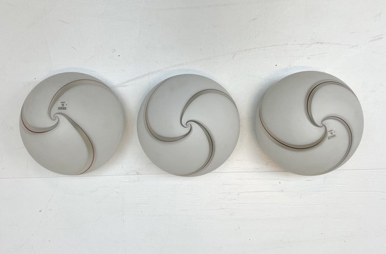 Image 1 of Conjunto de 3 lámparas de techo o de pared de Murano de Vetri VM, años 60