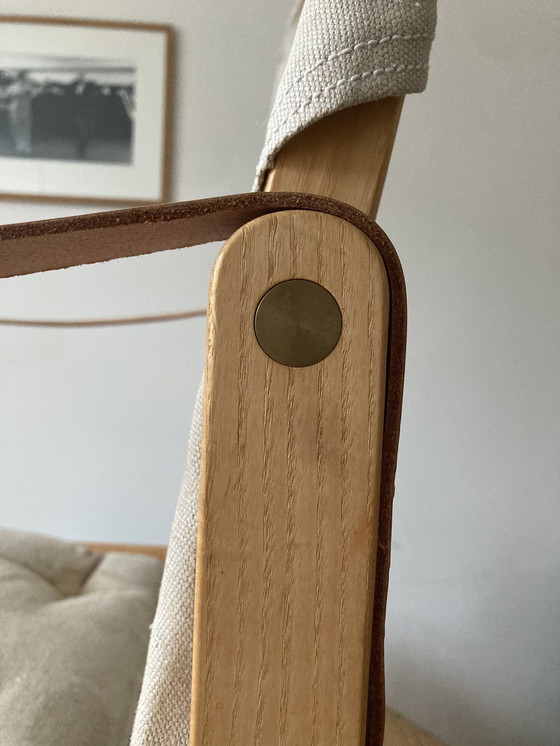 Image 1 of Kaare Klint Safari Chair And Hocker. Carl Hansen Kk47000