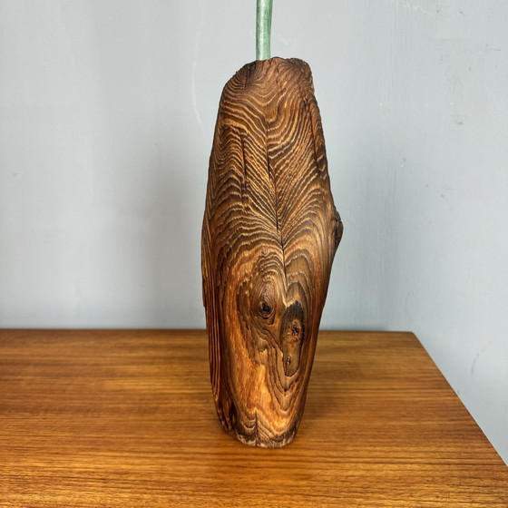 Image 1 of Vintage Brutalist Wooden Vase